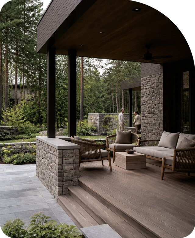 Строительство террасы патио в Боровичах по цене от 67750 р. | РадиДОМА-Брв